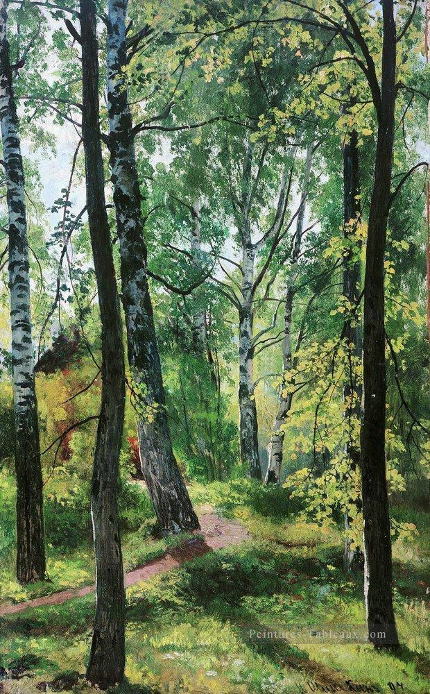 forêt à feuilles caduques 1897 paysage classique Ivan Ivanovitch Peintures à l'huile